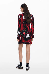 Mini dress with M. Christian Lacroix print