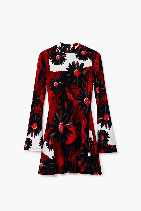 Mini dress with M. Christian Lacroix print