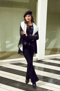 Knit Vest Black/Off White