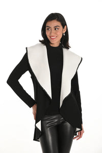 Knit Vest Black/Off White