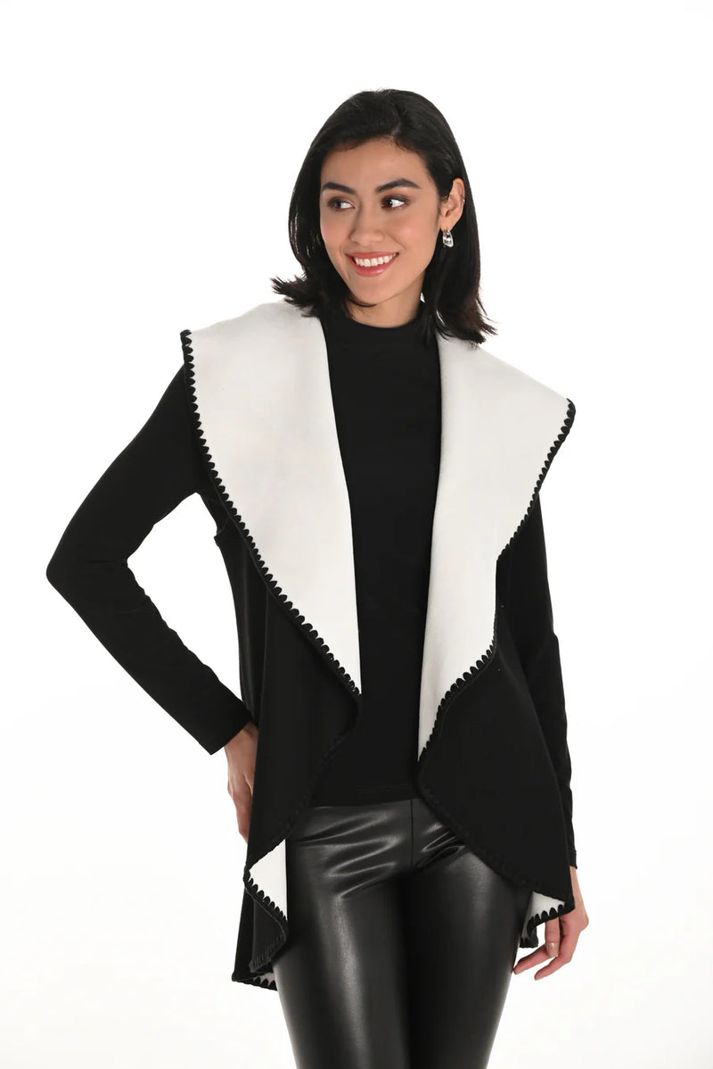 Knit Vest Black/Off White