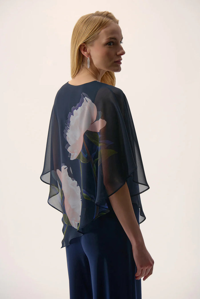 Rhinestone Laced V Neck Satin Tunic