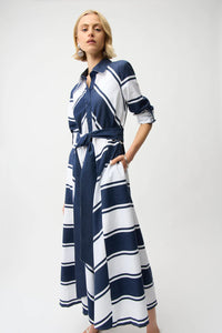 Denim Stripe Flowing Dress