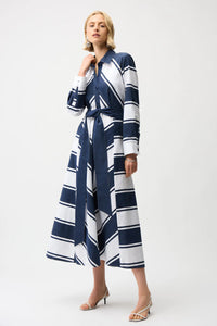 Denim Stripe Flowing Dress