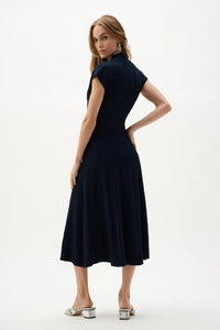 Woven Seersucker Fit And Flare Dress