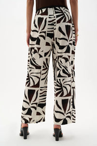 Woven Gauze Tropical Print Wide Leg Pants
