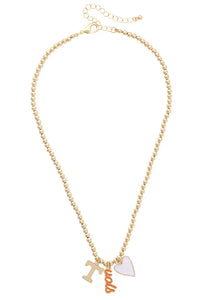 Tennessee Vols Ball Bead Charm Necklace