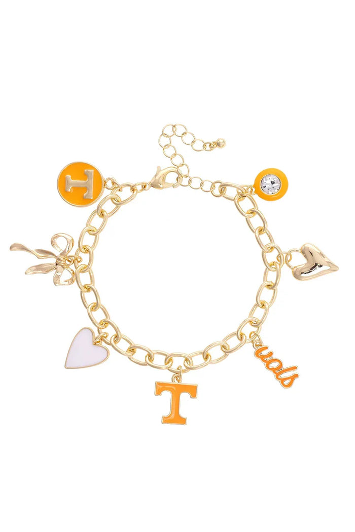 Tennessee Vols Enamel Icons Charm Bracelet
