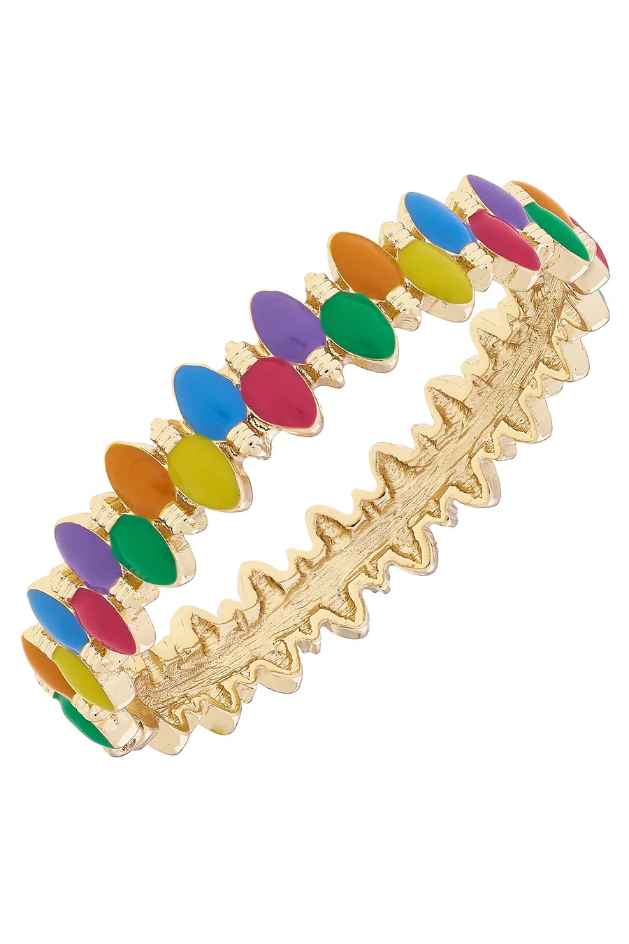 Christmas Lights Enamel Hinge Bangle