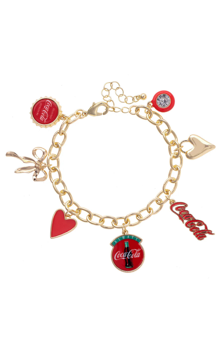 Coca-Cola Icons Charm Bracelet in Shiny Gold