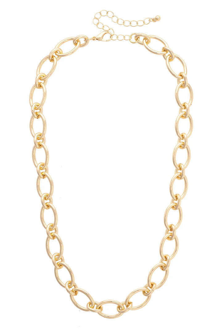 Connor Oval Linked Pendant Necklace