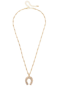 Rhinestone Cowgirl Horseshoe Necklace