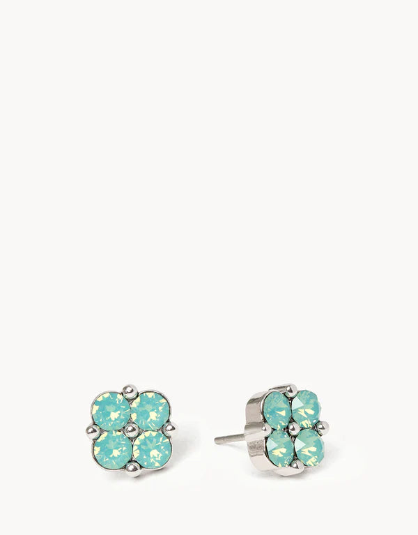 Sea La Vie Stud Earrings Blessed/Sea Foam Clover