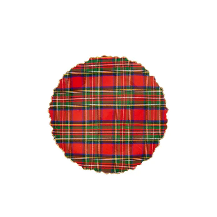 Royal Tartan Enameled Pedestal Stand Large