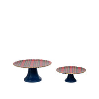 Royal Tartan Enameled Pedestal Stand Large