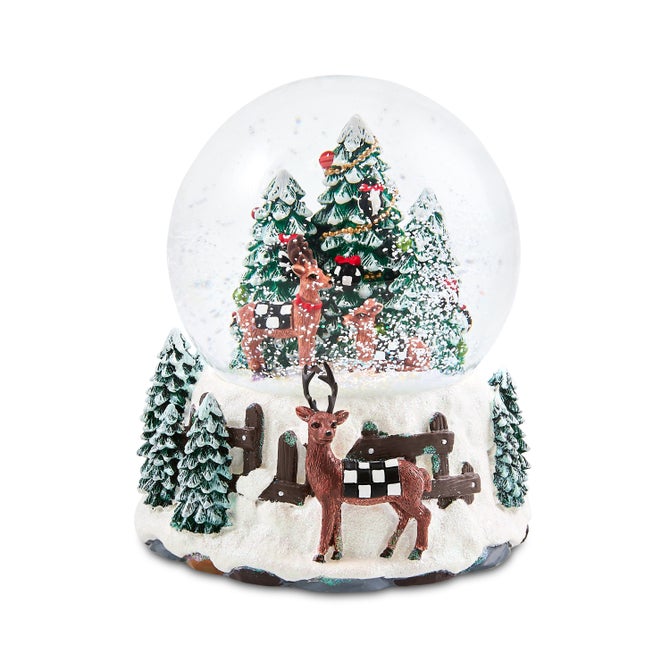 Holiday Forest Deer Snow Globe