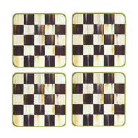 Courtly Check Cork Back Coasters, Set of 4