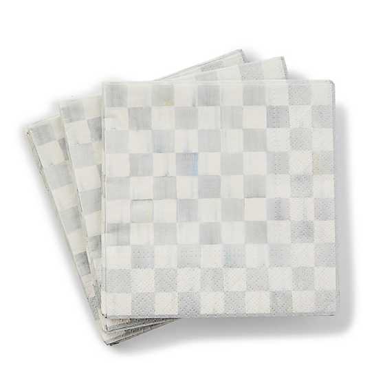 Sterling Check Dinner Paper Napkins