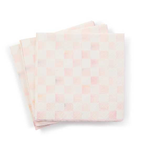 Rosy Check Cocktail Paper Napkins