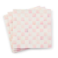 Rosy Check Luncheon Paper Napkins