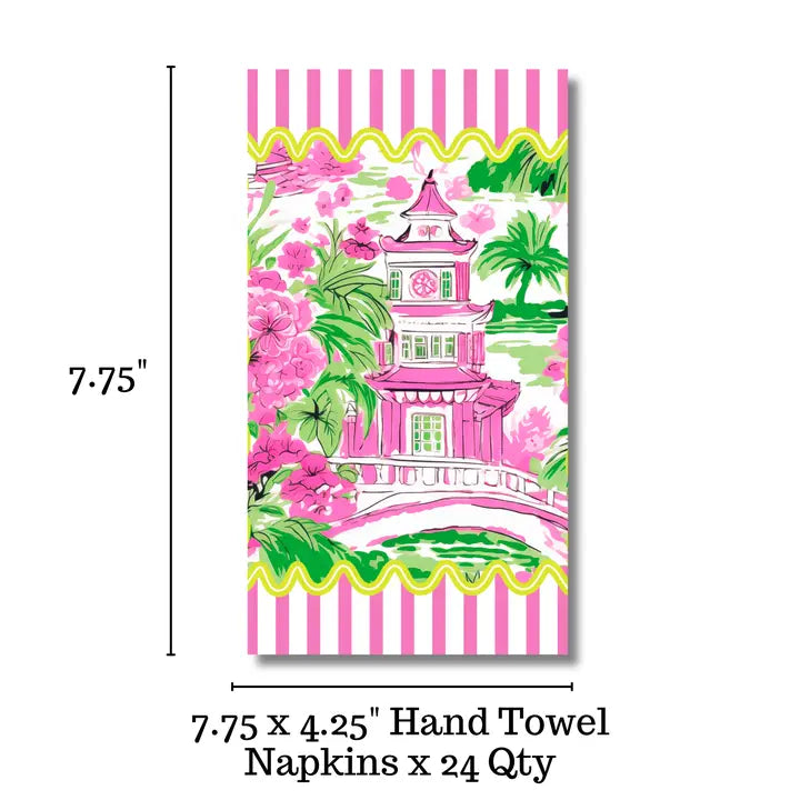 Chinoiserie Gingham Pink Napkins