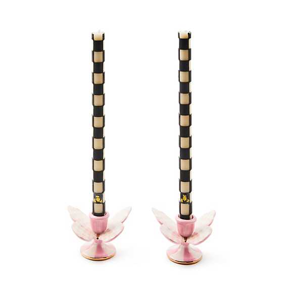 Rosy Check Butterfly Candle Holders, Set of 2