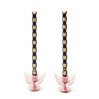 Rosy Check Butterfly Candle Holders, Set of 2