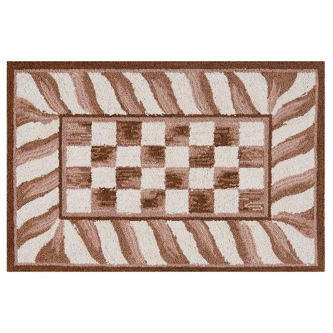 Mocha Check 2' x 3' Rug