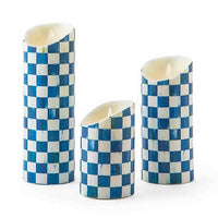 Royal Check Flicker 5" Pillar Candle