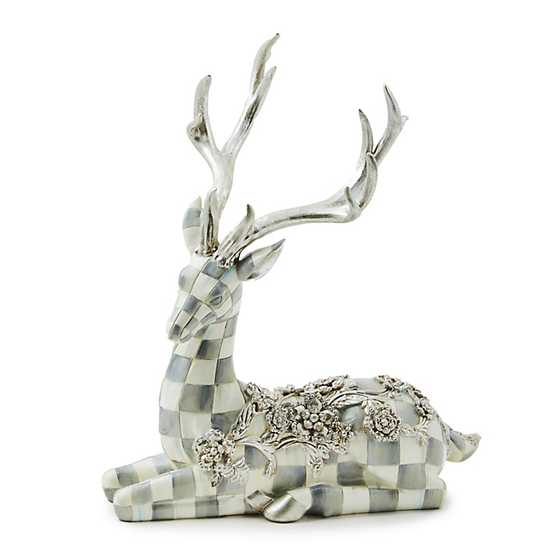 Sterling Check Resting Silver Garland Deer