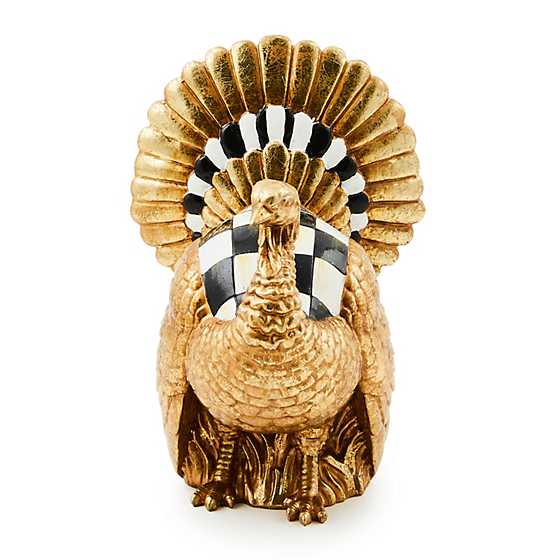 Courtly Check Mini Gold Turkey Figurine