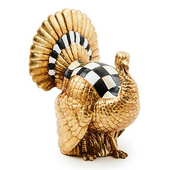 Courtly Check Mini Gold Turkey Figurine