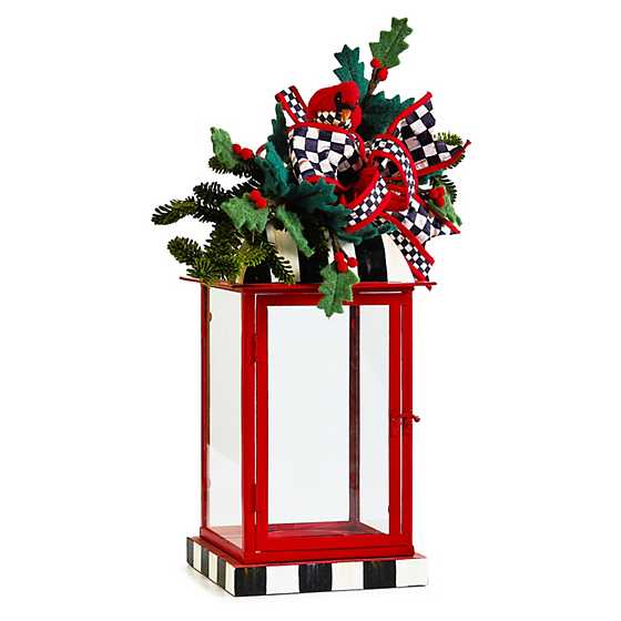 Cozy Christmas Lantern Arrangement