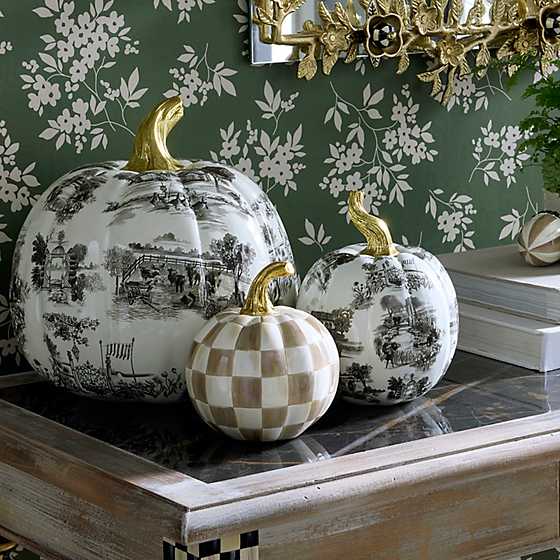 Black Toile Small Pumpkin