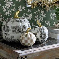 Black Toile Large Pumpkin