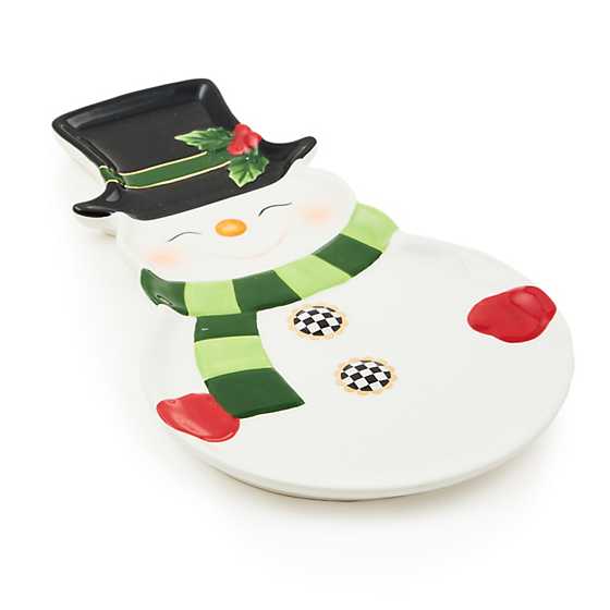 Cozy Christmas Snowman Cookie Plate