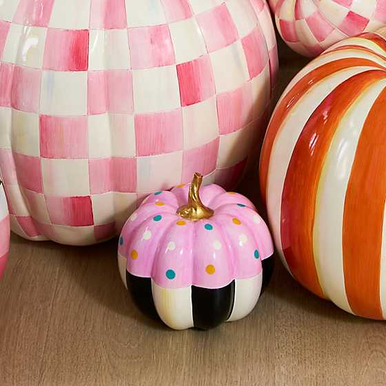 Cotton Candy Mini Dot Pumpkin