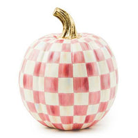 Bubblegum Pink Check Small Pumpkin