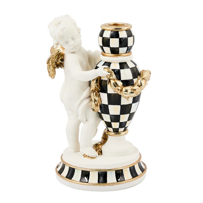 Courtly Noel Standing Cherub Candle Holder