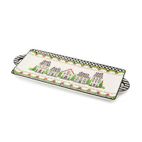 Holly Village Ceramic Rectangular Platter
