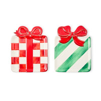 Check It Out Ceramic Dessert Plates, Set of 2