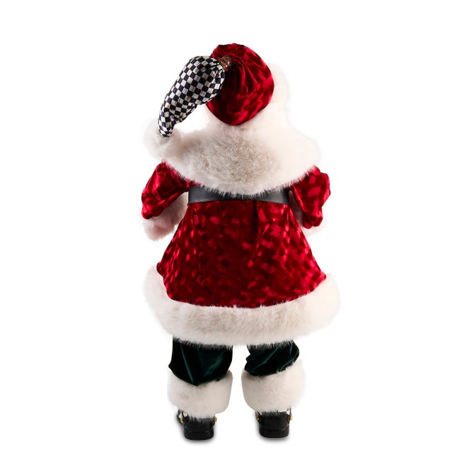Animated Courtly Fabric Santa