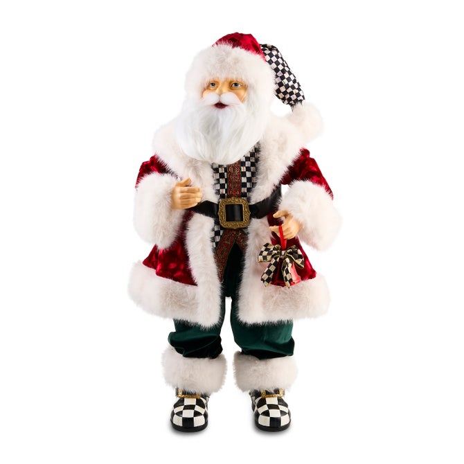 Animated Courtly Fabric Santa