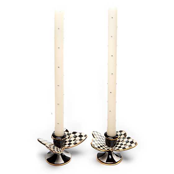 Courtly Check Butterfly Candle Holders, Set of 2