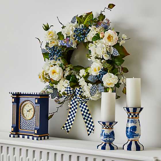 Royal Toile Short Pillar Candle Holder