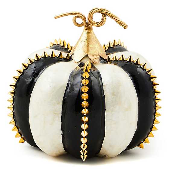 Haunted House Gold Spikes Capiz Pumpkin