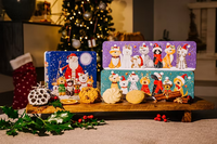 Christmas Santa, Cat, Dog tin