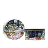 Christmas Woodland Animals Large Round tin