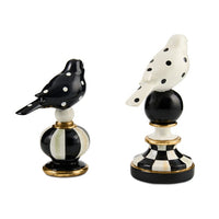 Courtly Check Bird Topiaries, Set Of 2