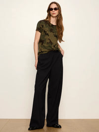 Uplift Pull-On Trouser Navy Pinstripe